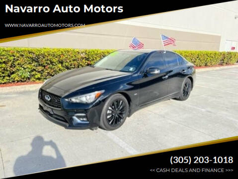 2018 Infiniti Q50 for sale at Navarro Auto Motors in Hialeah FL