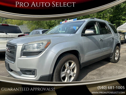 2013 GMC Acadia for sale at Pro Auto Select in Fredericksburg VA