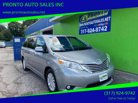2011 Toyota Sienna for sale at PRONTO AUTO SALES INC in Indianapolis IN