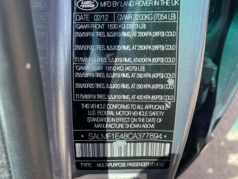 2012 Land Rover Range Rover Supercharged