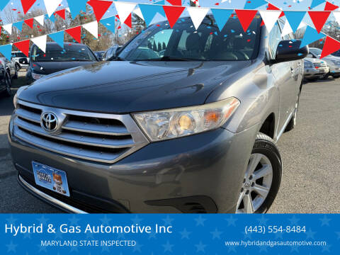 2013 Toyota Highlander for sale at Hybrid & Gas Automotive Inc in Aberdeen MD