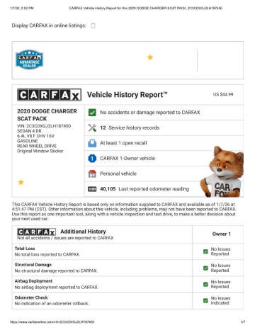 2020 Dodge Charger Scat Pack