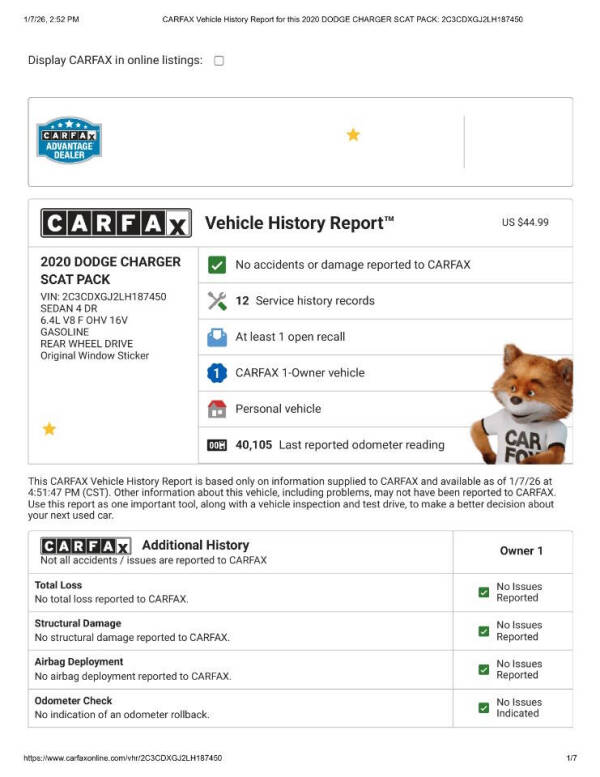 2020 Dodge Charger Scat Pack