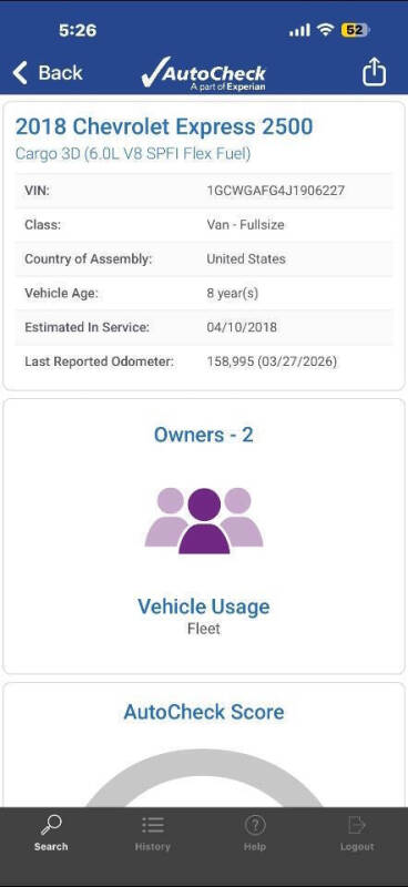 2018 Chevrolet Express 2500