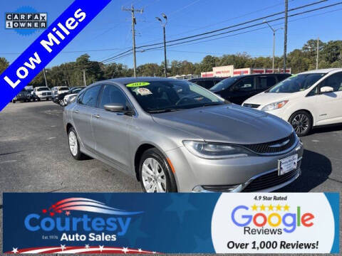 2015 Chrysler 200 for sale at Courtesy Auto Sales in Chesapeake VA