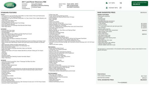 2017 Land Rover Discovery HSE