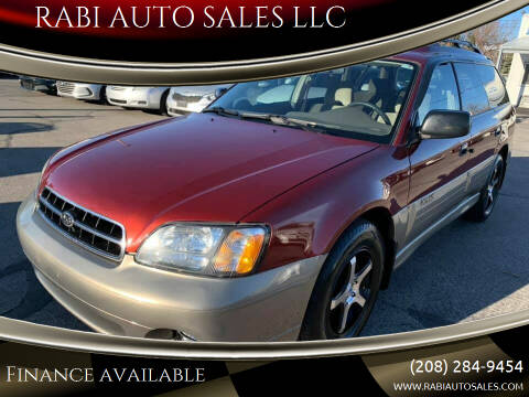 2002 Subaru Outback for sale at RABI AUTO SALES LLC in Garden City ID