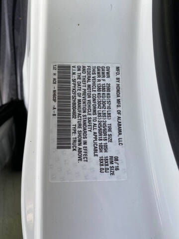 2017 Honda Ridgeline RTL