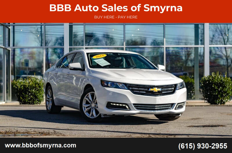 2018 Chevrolet Impala for sale at BBB Auto Sales of Smyrna in Smyrna TN