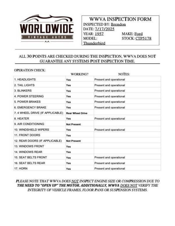 1957 Ford Thunderbird