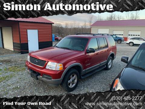 2002 Ford Explorer for sale at Simon Automotive in East Palestine OH