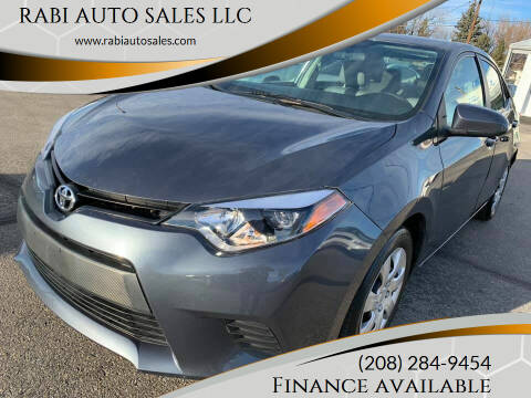2014 Toyota Corolla for sale at RABI AUTO SALES LLC in Garden City ID