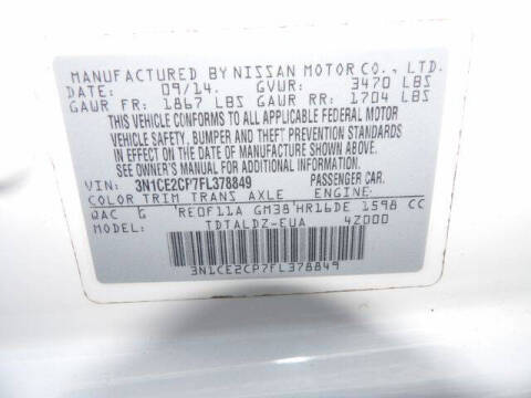 2015 Nissan Versa Note S Plus