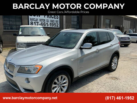 2013 BMW X3 for sale at BARCLAY MOTOR COMPANY in Arlington TX