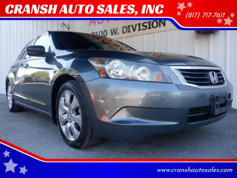 2009 Honda Accord for sale at CRANSH AUTO SALES, INC in Arlington TX