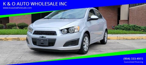 2014 Chevrolet Sonic for sale at K & O AUTO WHOLESALE INC in Jacksonville FL