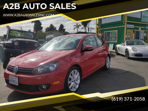 2011 Volkswagen Golf for sale at A2B AUTO SALES in Chula Vista CA