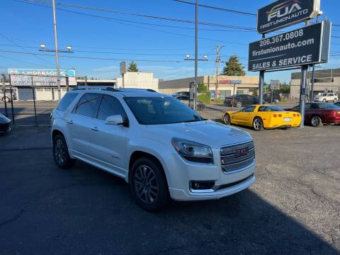 2013 GMC Acadia for sale at First Union Auto in Seattle WA