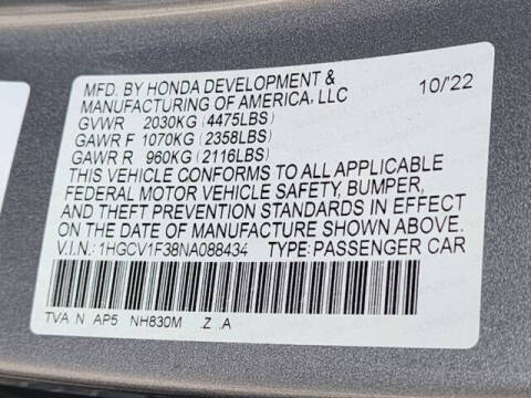 2022 Honda Accord Sport