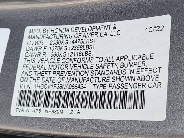 2022 Honda Accord Sport