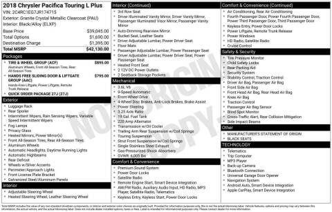 2018 Chrysler Pacifica Touring L Plus