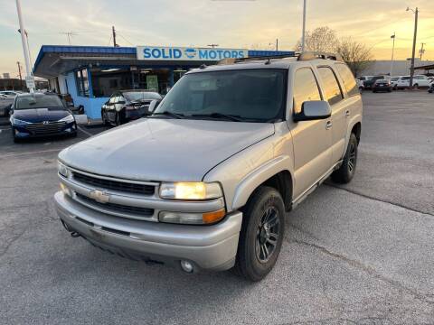 2005 Chevrolet Tahoe for sale at SOLID MOTORS LLC in Garland TX