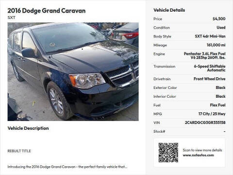 2016 Dodge Grand Caravan SXT