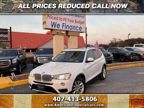 2016 BMW X3 for sale at American Financial Cars in Orlando FL