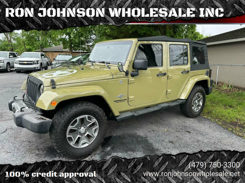 2013 Jeep Wrangler Unlimited for sale at RON JOHNSON WHOLESALE INC in Springdale AR