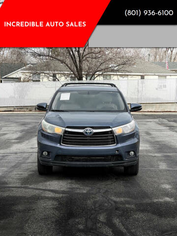 2014 Toyota Highlander for sale at INCREDIBLE AUTO SALES in Bountiful UT
