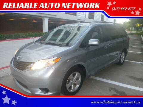 2012 Toyota Sienna for sale at RELIABLE AUTO NETWORK in Arlington TX