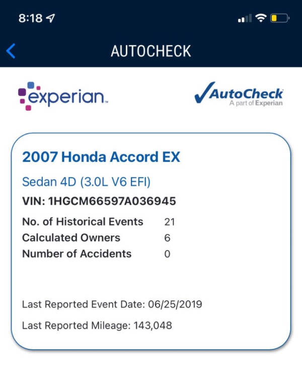 2007 Honda Accord EX-L V-6