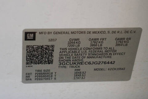 2018 Chevrolet Silverado 1500