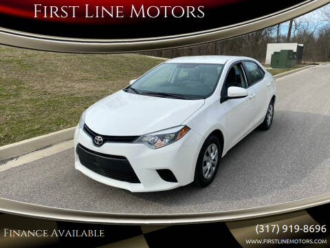2014 Toyota Corolla for sale at First Line Motors in Brownsburg IN