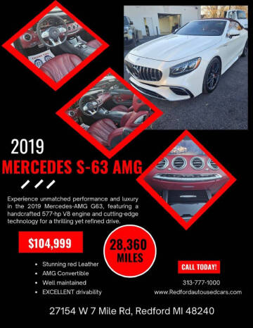 2019 Mercedes-Benz S-Class for sale at Redford Auto Quality Used Cars in Redford MI