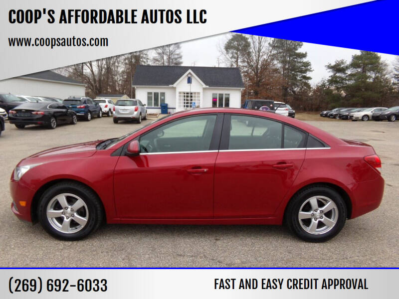 2013 Chevrolet Cruze for sale at COOP'S AFFORDABLE AUTOS LLC in Otsego MI