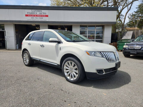 2013 Lincoln MKX for sale at Landes Family Auto Sales in Attleboro MA