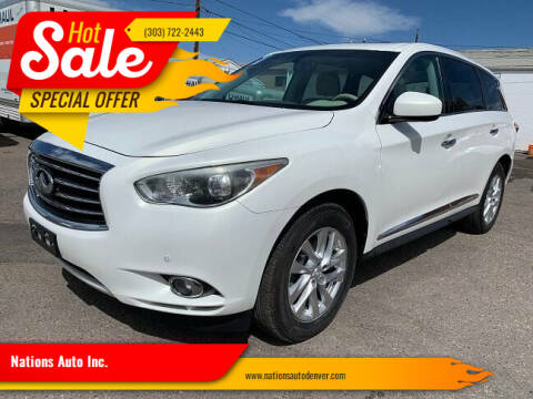 2013 Infiniti JX35 for sale at Nations Auto Inc. in Denver CO