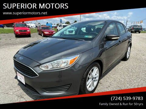 2017 Ford Focus for sale at SUPERIOR MOTORS in Latrobe PA