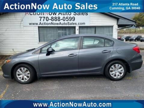 2012 Honda Civic for sale at ACTION NOW AUTO SALES in Cumming GA