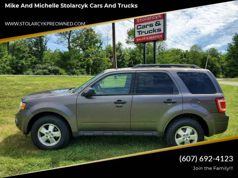 2012 Ford Escape for sale at Mike and Michelle Stolarcyk Cars and Trucks in Whitney Point NY