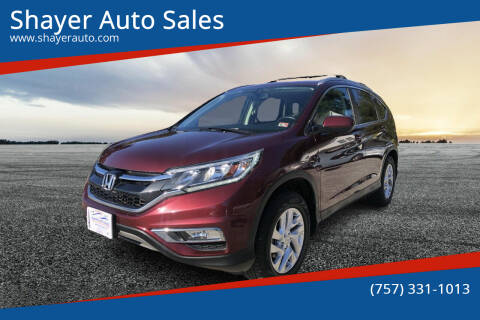 2016 Honda CR-V for sale at Shayer Auto Sales in Cape Charles VA