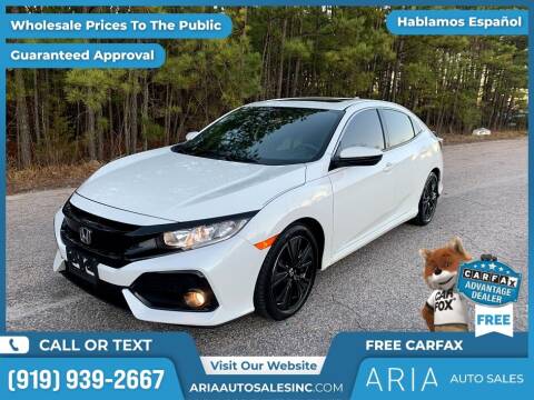 2019 Honda Civic for sale at ARIA AUTO SALES INC in Raleigh NC