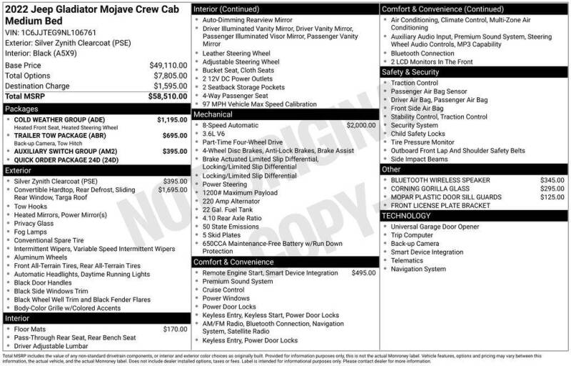 2022 Jeep Gladiator Mojave