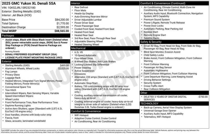2025 GMC Yukon XL Denali