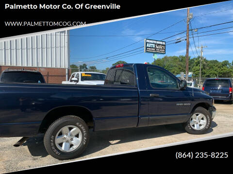 2003 Dodge Ram Pickup 1500 for sale at Palmetto Motor Co. of Greenville in Greenville SC