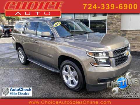 2016 Chevrolet Tahoe for sale at CHOICE AUTO SALES in Murrysville PA