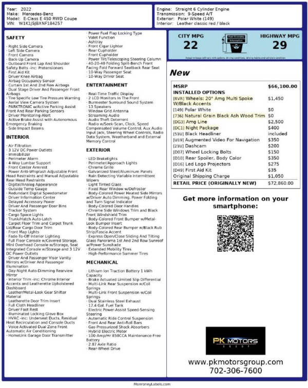2022 Mercedes-Benz E-Class E 450