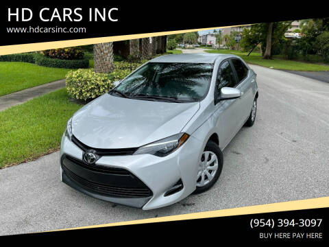 2019 Toyota Corolla for sale at HD CARS INC in Hollywood FL