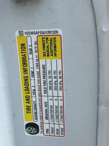 2018 Chevrolet Express 2500